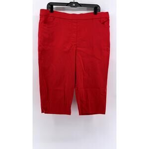 ALFRED DUNNER Women's Petite Red Bermuda Shorts SZ 18P